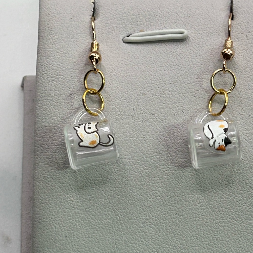 Coffee Cat earrings